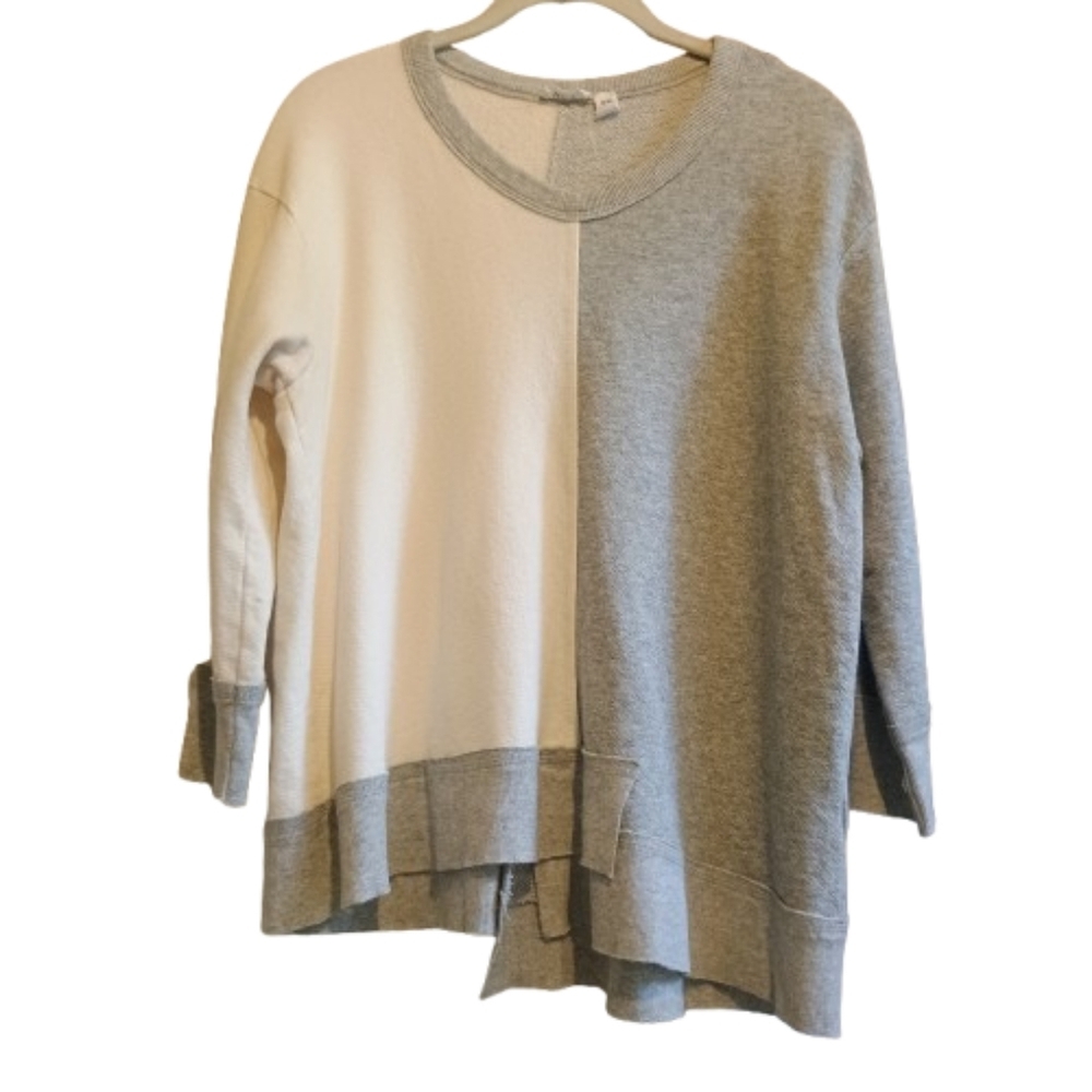 Wilt W725153 Women’s XS Gray White Colorblock Raw Hem Asymmetrical Long... - Picture 3 of 12